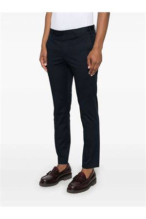 Navy blue cotton blend tailored trousers PT TORINO | COASX0Z00FWDSD590370